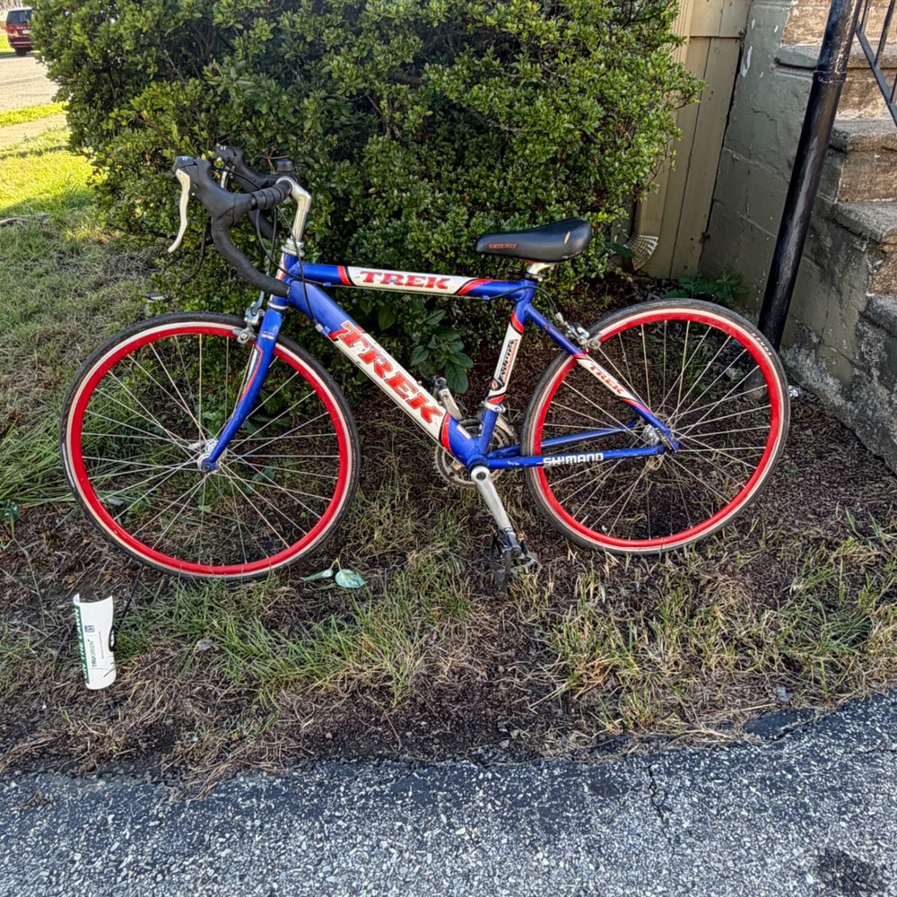 Trek Alpha Custom Aluminum Road Bike 43cm Blue White Red Shimano Components
